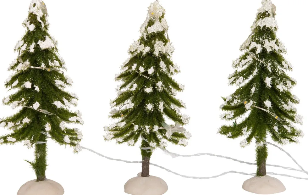 Intratuin kerstdorpminiatuur kerstbomen H 12 cm 3 stuks
