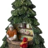 Intratuin kerstdorpminiatuur kerstboom kraam 8,8 x 8 x 13,3 cm