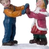 Intratuin kerstdorpminiatuur spelende kinderen 4,8 x 2,2 x 5,8 cm