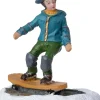 Intratuin kerstdorpminiatuur skater op board 6,3 x 3,4 x 6,6 cm