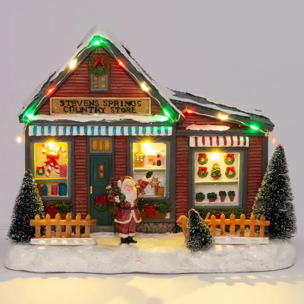Intratuin kerstdorpminiatuur kerstwinkel 21 x 13 x 16,5 cm