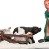 Intratuin kerstdorpminiatuur ganzenvrouwtje 10,5 x 4,5 x 6 cm