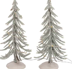 Intratuin kerstdorpminiatuur kerstbomen H 14 cm 2 stuks