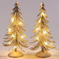 Intratuin kerstdorpminiatuur kerstbomen H 14 cm 2 stuks