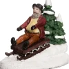 Intratuin kerstdorpminiatuur man op slee 9 x 5 x 8 cm