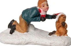 Intratuin kerstdorpminiatuur kind met eekhoorn multi 6,2 x 2,7 x 3,5 cm