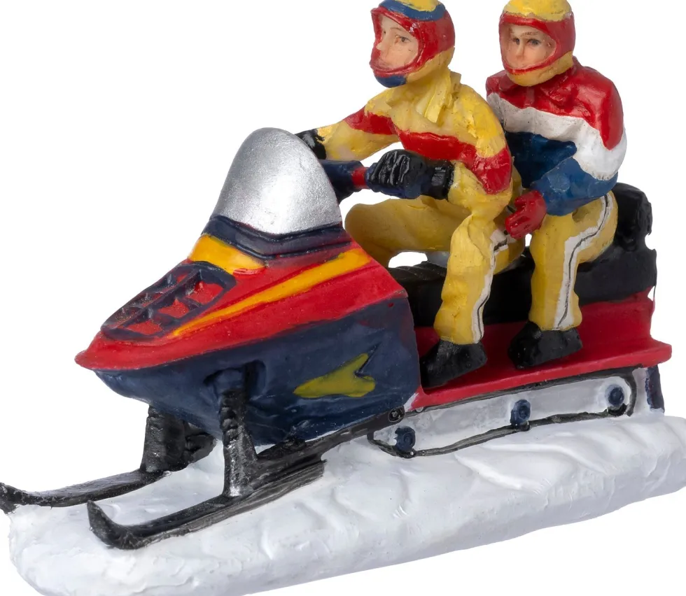 Intratuin kerstdorpminiatuur sneeuwscooter 7,3 x 3 x 5,2 cm