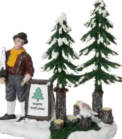 Intratuin kerstdorpminiatuur kerstbomen verkopen 8,5 x 4,5 x 8 cm