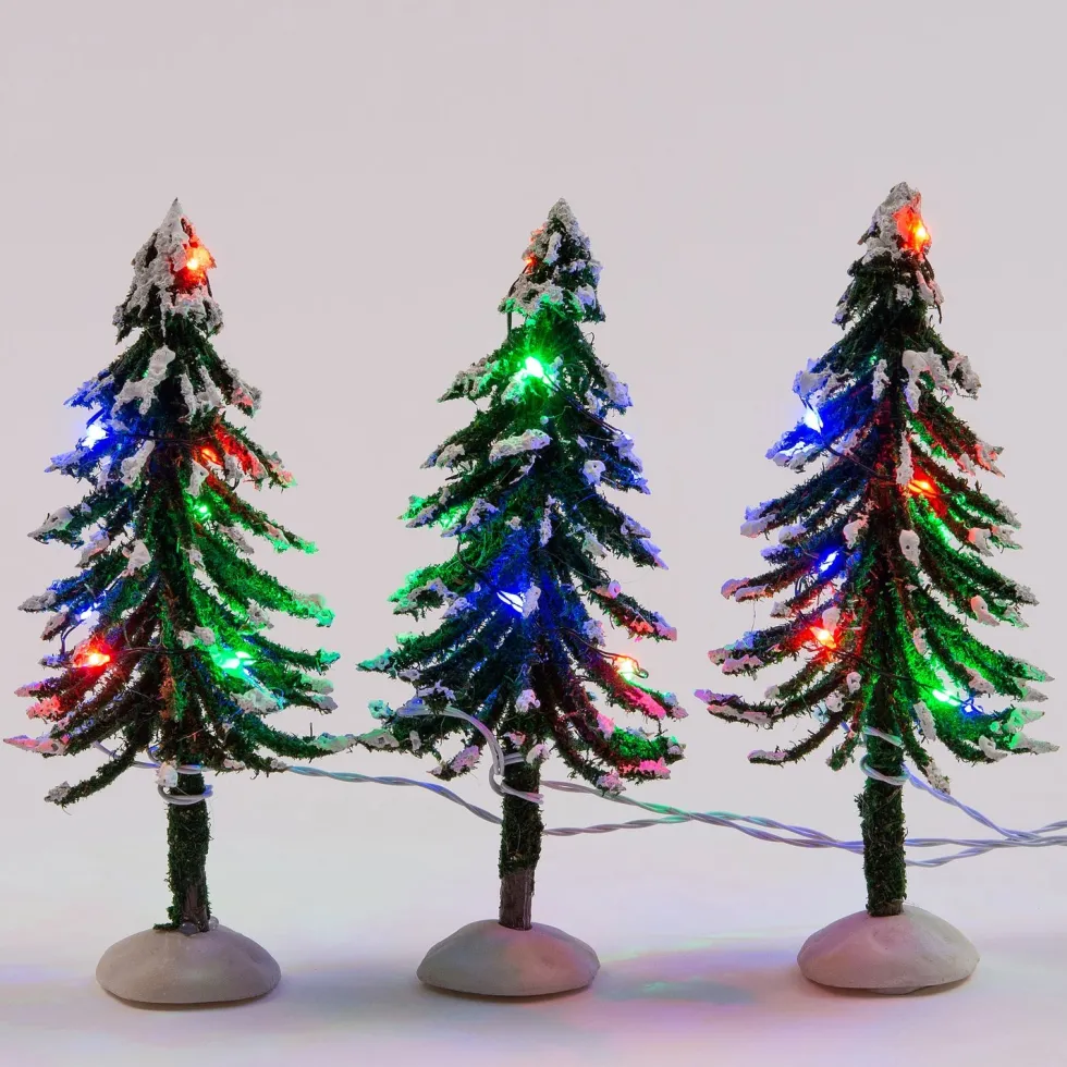 Intratuin kerstdorpminiatuur kerstboom D 5 H 12 cm 3 stuks