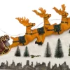 Intratuin kerstdorpminiatuur kerstman met slee 40 x 10 x 23 cm