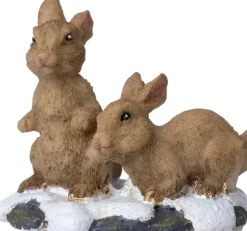 Intratuin kerstdorpminiatuur konijnen 5 x 3,4 x 4 cm