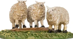 Intratuin kerstdorpminiatuur schapen lichtbruin 7,5 x 5,3 x 3,6 cm