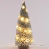 Intratuin kerstdorpminiatuur kerstboom met sneeuw lampjes warm wit D 8,5 H 23 cm
