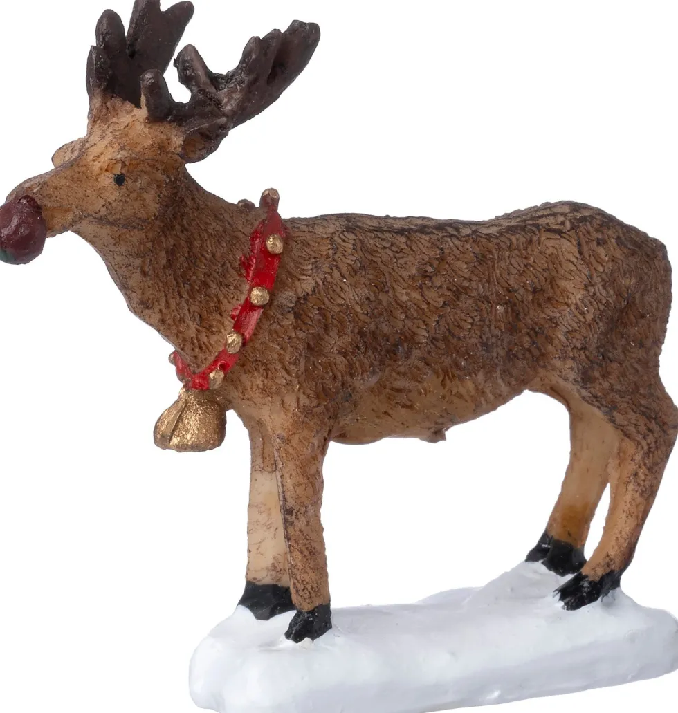 Intratuin kerstdorpminiatuur rendier 4,4 x 1,8 x 5,6 cm