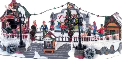 Intratuin kerstdorpminiatuur schaatsbaan 40 x 28 x 17 cm