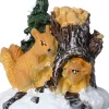 Intratuin kerstdorpminiatuur eekhoorns in stam 5 x 4,2 x 5,2 cm