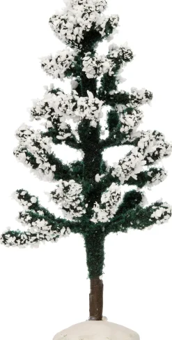 Intratuin kerstdorpminiatuur dennenboom met sneeuw D 5 H 15,5 cm