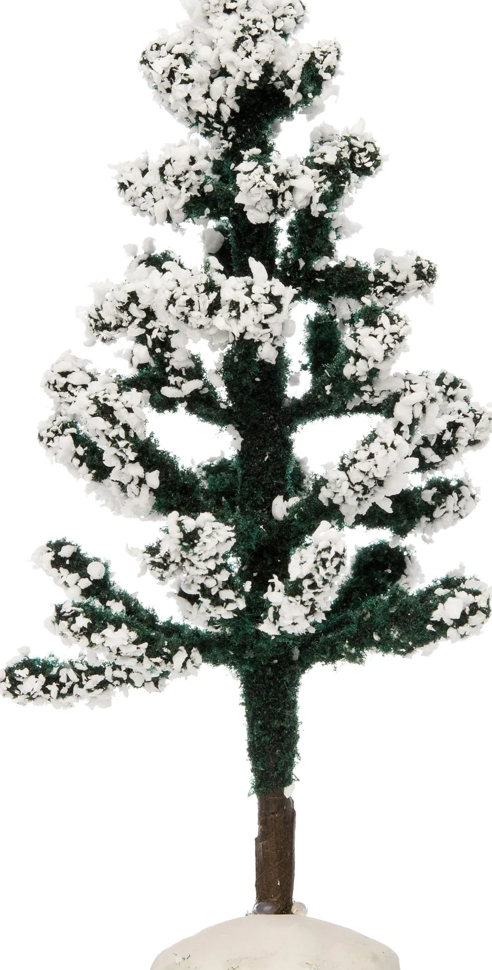 Intratuin kerstdorpminiatuur dennenboom met sneeuw D 5 H 15,5 cm