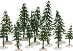 Intratuin kerstdorpminiatuur kerstbomen 14 stuks