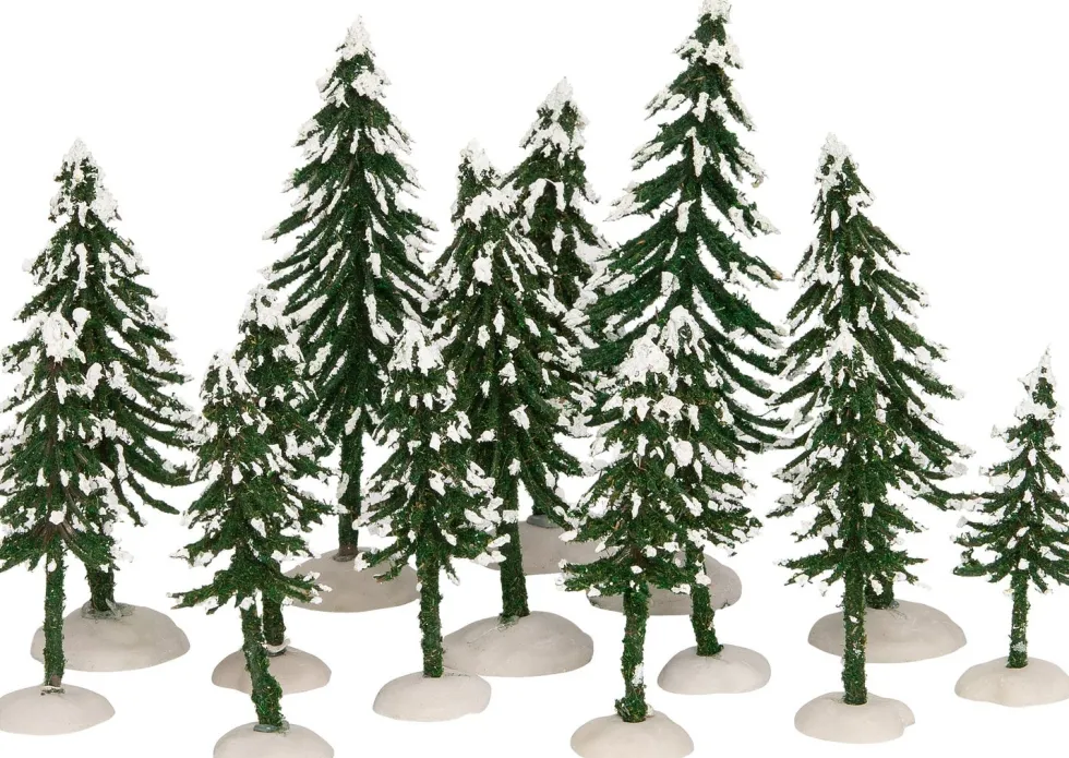 Intratuin kerstdorpminiatuur kerstbomen 14 stuks