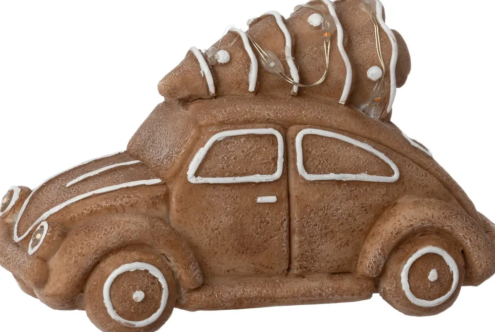 Intratuin kerstdorpminiatuur auto peperkoek 29,1 x 12,3 x 33,6 cm