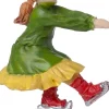 Intratuin kerstdorpminiatuur kunstschaatster pirouette 1,7 x 1,3 x 4,7 cm