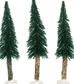 Intratuin kerstdorpminiatuur dennenbomen D 4 H 13,5 cm 3 stuks