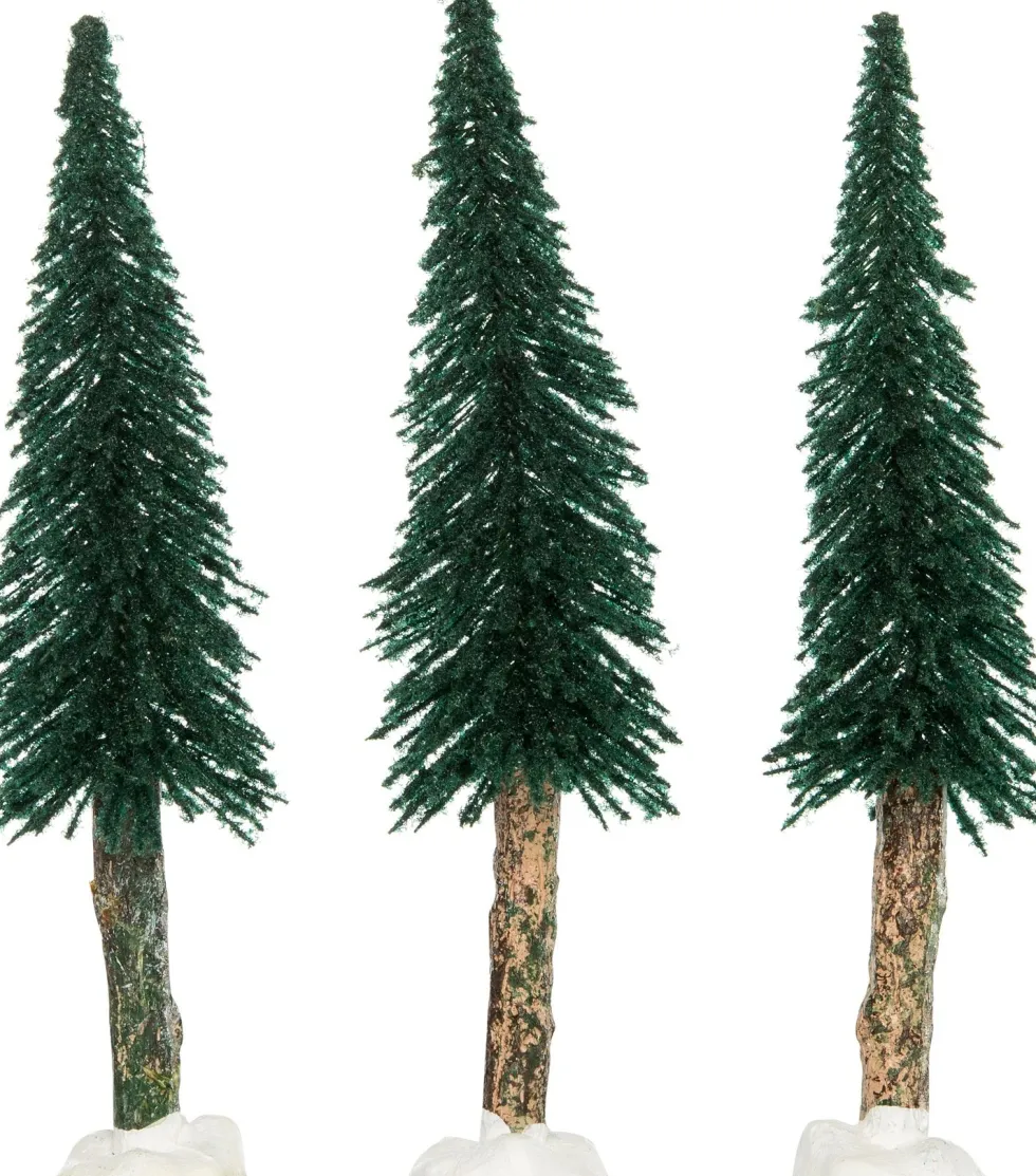 Intratuin kerstdorpminiatuur dennenbomen D 4 H 13,5 cm 3 stuks