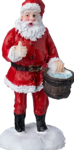 Intratuin kerstdorpminiatuur kerstman emmer 2,8 x 2,6 x 5,9 cm