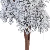 Intratuin kerstdorpminiatuur boom met sneeuw H 15 cm wit
