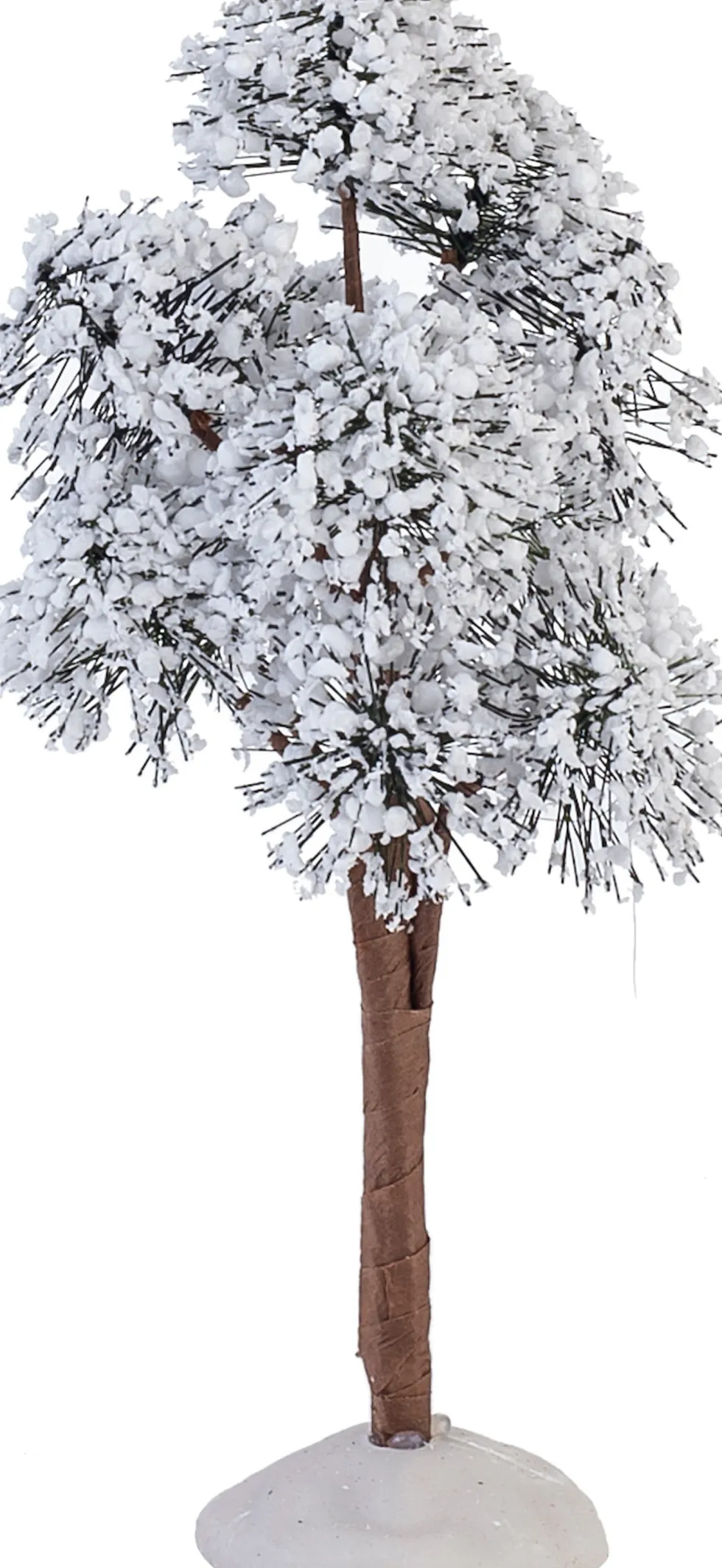 Intratuin kerstdorpminiatuur boom met sneeuw H 15 cm wit