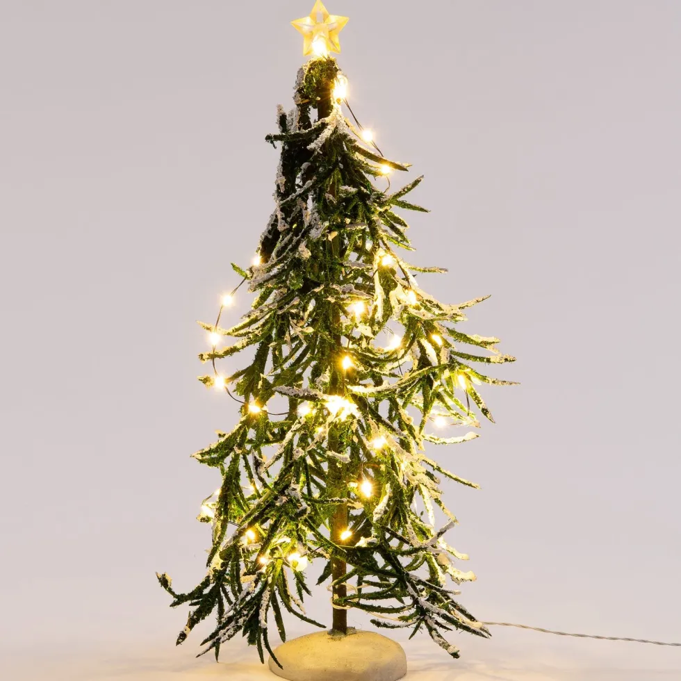 Intratuin kerstdorpminiatuur kerstboom met ster D 14 H 30 cm