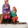 Intratuin kerstdorpminiatuur vrouw met kind multi 8 x 4 x 6,2 cm