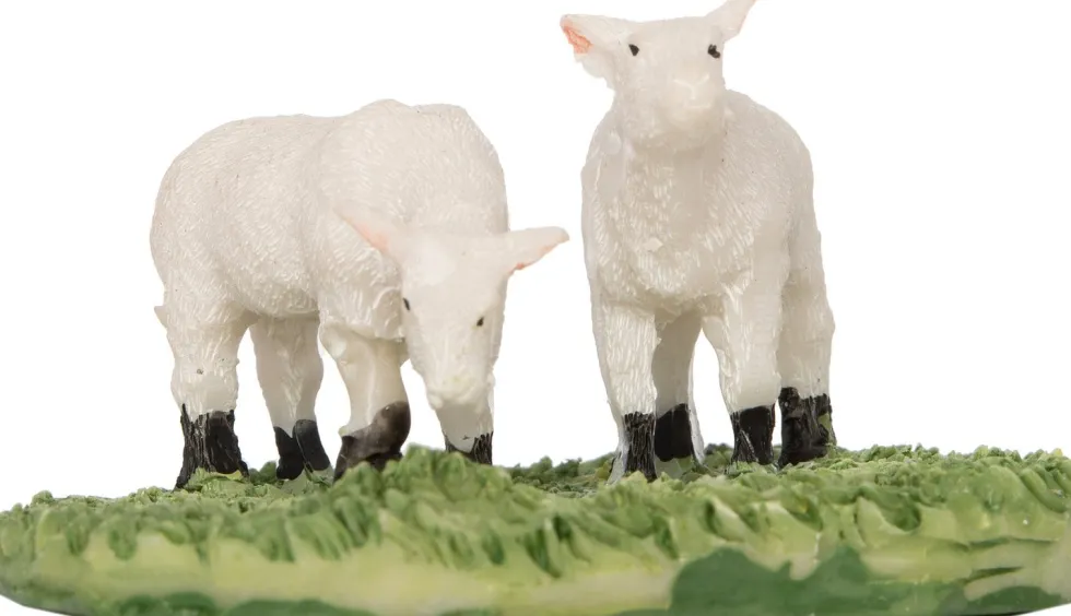 Intratuin kerstdorpminiatuur lammetjes 5,8 x 4,3 x 2,5 cm