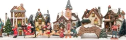 Intratuin kerstdorpminiatuur stad met LED verlichting 17-delig