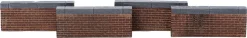 Intratuin kerstdorpminiatuur muur met hekje 10 x 1,2 x 4 cm 4 stuks