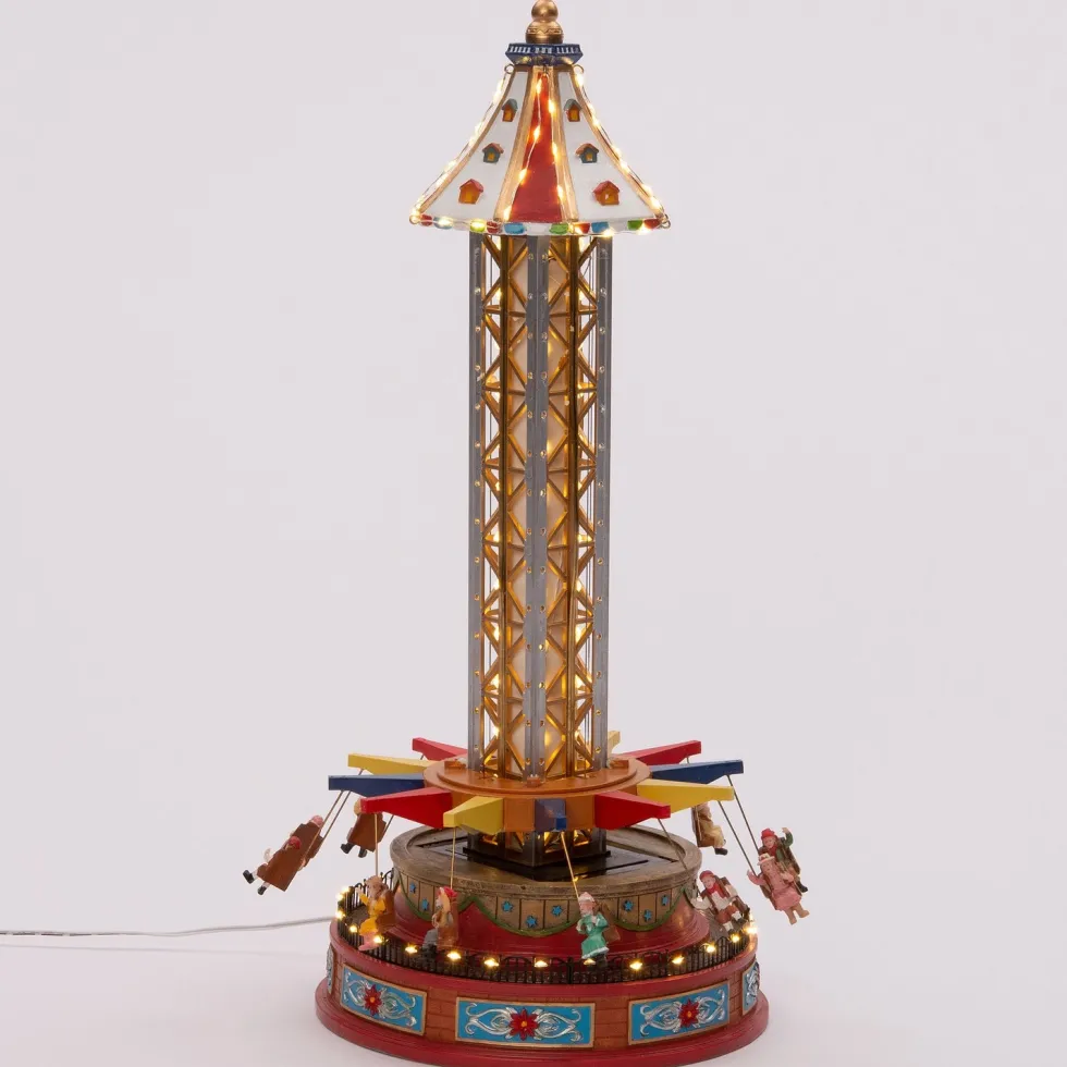 Intratuin kerstdorpminiatuur draaimolen vrije val D 24 H 55,5 cm