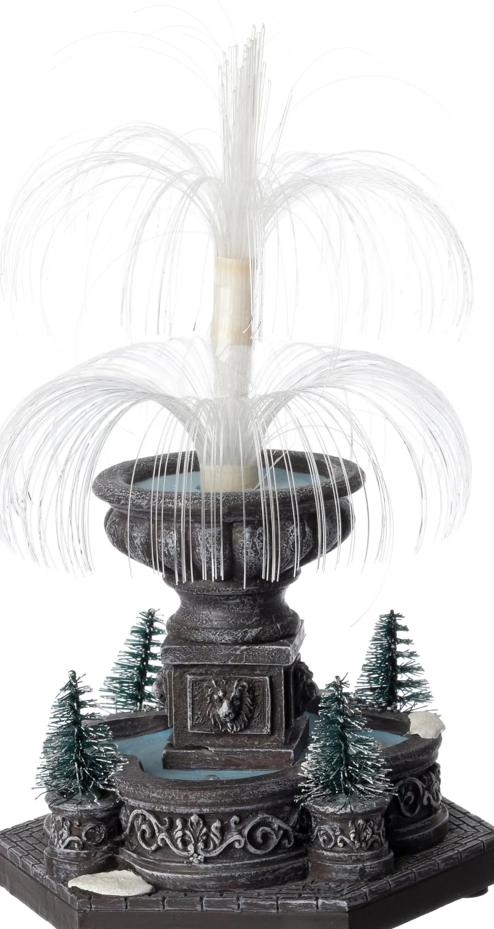 Intratuin kerstdorpminiatuur fontein 10,8 x 12,3 x 21,5 cm