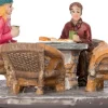 Intratuin kerstdorpminiatuur terras met 2 mensen D 11 H 5 cm