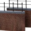Intratuin kerstdorpminiatuur muur met hekje 20 x 1,2 x 11,6 cm 2 stuks