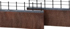 Intratuin kerstdorpminiatuur muur met hekje 20 x 1,2 x 11,6 cm 2 stuks