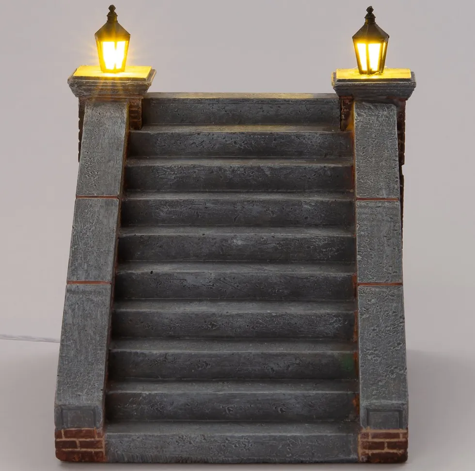 Intratuin kerstdorpminiatuur trap hoog 9,5 x 11,5 x 8 cm