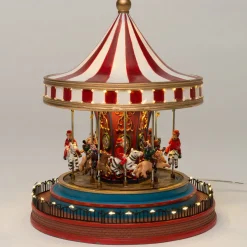 Intratuin kerstdorpminiatuur draaimolen 22,5 x 22,5 x 26,5 cm
