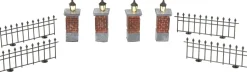 Intratuin kerstdorpminiatuur hekken met verlichting laag 8-delig