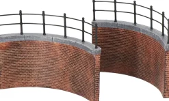 Intratuin kerstdorpminiatuur muur rond met hekje 4-delig