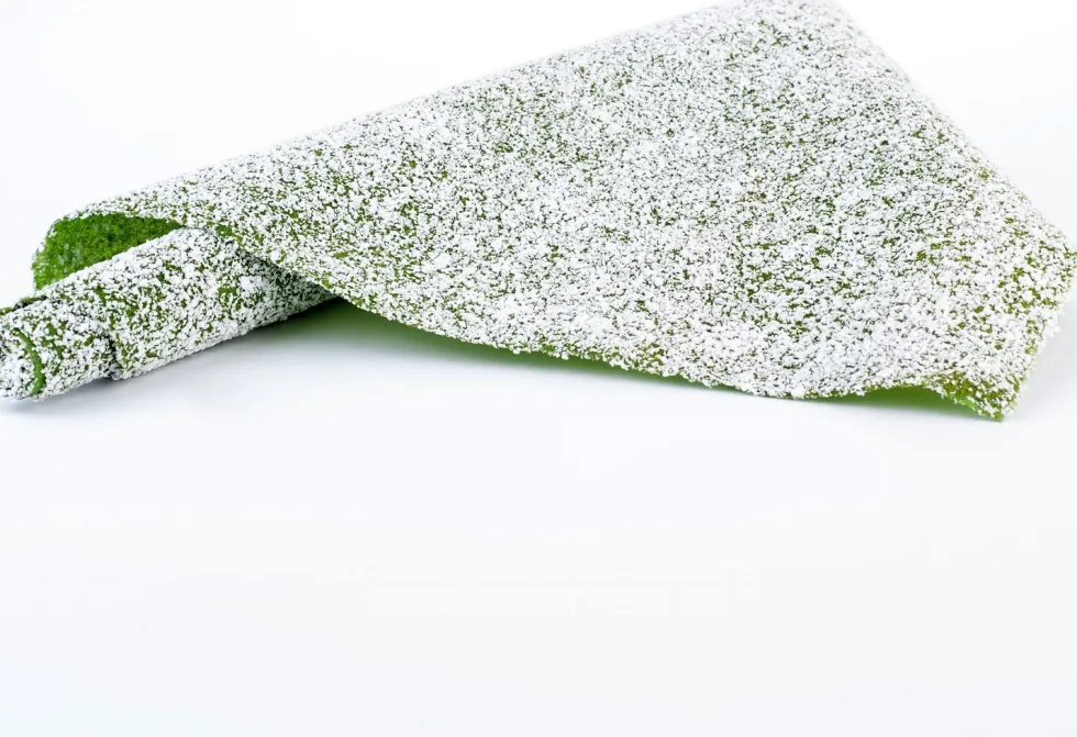 Intratuin kerstdorp ondergrond decorkleed gras met sneeuw 122 x 46 cm