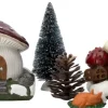 Intratuin kerstdorp paddenstoel dorp 25,5 x 14,5 x 12 cm