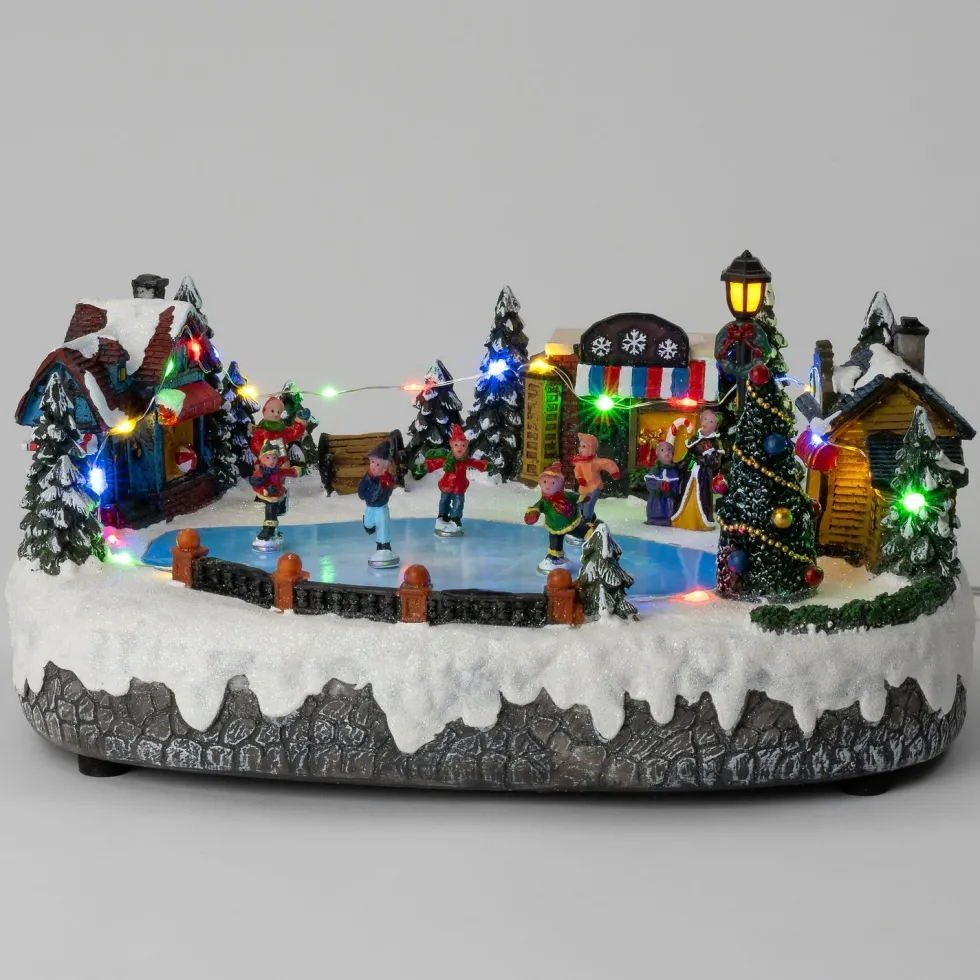 Intratuin kerstdorp schaatsbaan 32 x 25 x 14 cm