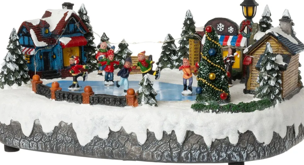 Intratuin kerstdorp schaatsbaan 32 x 25 x 14 cm