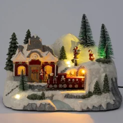Intratuin kerstdorp treinstation 28 x 21 x 19,5 cm